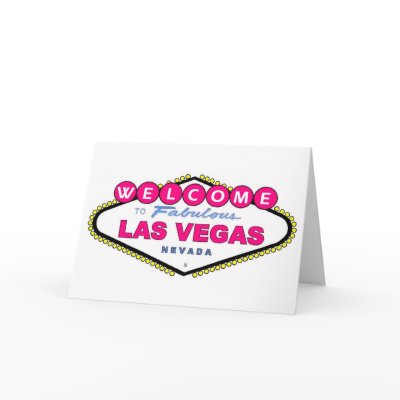 Bubble Gum Pink Las Vegas Invitation Card by vegasdusoleil