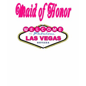 Bubble Gum Pink Las Vegas Maid of Honor Tee shirt