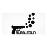 bubble gun icon photo card template