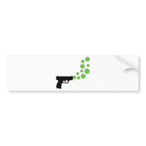 bubble gun with bubbles icon bumper stickers