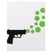 bubble gun with bubbles icon flyers