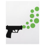 bubble gun with bubbles icon letterhead template