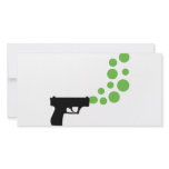 bubble gun with bubbles icon photo card