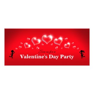 Bubble Hearts - Valentine's Day Party Invitations