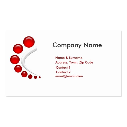 Bubble Logo Business Cards (front side)