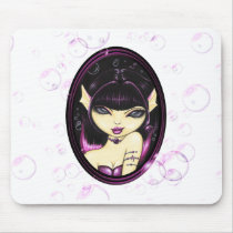 Bubble Mermaid Magenta mousepads