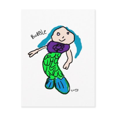 Bubble - Mermaids Rock! Post Cards by twizzyfriends