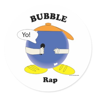 Bubble Rap Stickers by ValeriesGallery