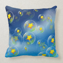Bubble Star Throw Pillows