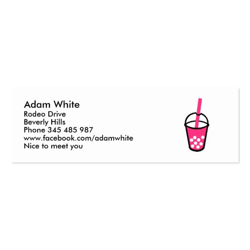 Bubble Tea Business Card Template