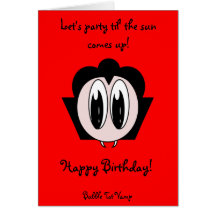 Bubble Tot Vamp Greeting Cards