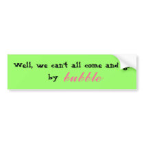 Bubble Travel Bumper Stickers