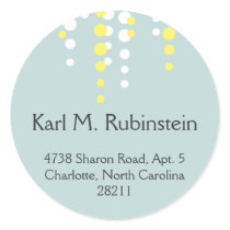 Bubble yellow teal blue chic custom address label stickers by FidesDesign Bubble yellow teal blue chic custom address label stickers