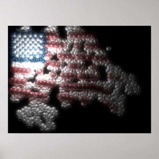 BubbleAmericanFlag2007-12-16 Poster