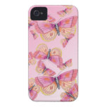 Bubblegum Butterflies Barely There iPhone 4 Cases
