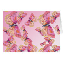 Bubblegum Butterflies Greeting Cards