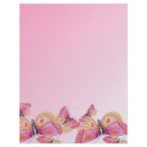 Bubblegum Butterflies Personalized Letterhead