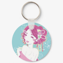 Bubblegum Geisha keychains by MissKika Bubblegum Geisha keychains