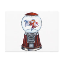 BubbleGum Goldfish postcards by tshirtdart BubbleGum Goldfish postcards