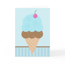 Bubblegum Ice Cream Cone Greeting Cards