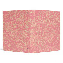 Bubblegum Paisley Vinyl Binders