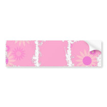 Bubblegum Pink Spring Flowers bumper stickers