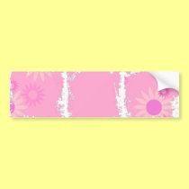 Bubblegum Pink Spring Flowers bumper stickers