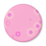 Bubblegum Pink Spring Flowers Magnets