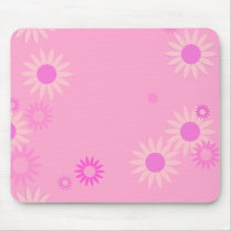 Bubblegum Pink Spring Flowers mousepads by eelkat Bubblegum Pink Spring Flowers mousepads