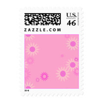 Bubblegum Pink Spring Flowers postage by eelkat Bubblegum Pink Spring Flowers postage
