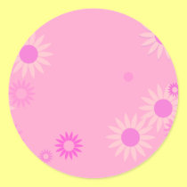 Bubblegum Pink Spring Flowers stickers