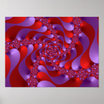 Bubblegum spiral Fractal poster