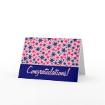 Bubblegum Stars, Pink & Navy, graphics design cards