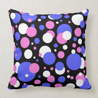 Bubbles 3 throw pillow by QuiteColorful