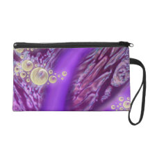 Bubbles Abstract Carry Bag Wristlet Purse