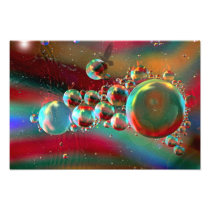 Bubbles and Raven Abstract Planets Photo Art