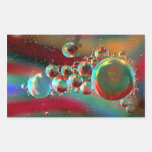 Bubbles and Raven Abstract Planets Rectangle Stickers