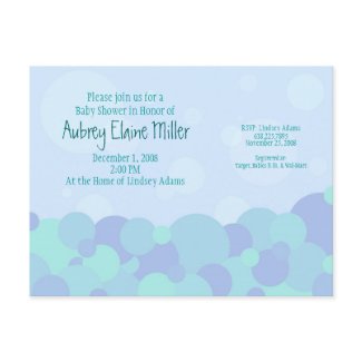 Bubbles Baby Shower Invitation postcard