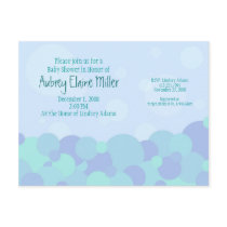 Bubbles Baby Shower Invitation postcards