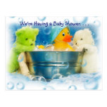 Bubbles Baby Shower Invitations Postcard