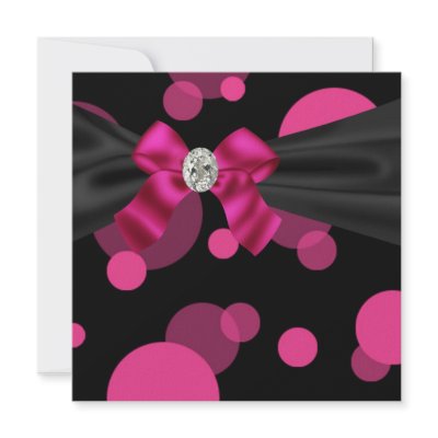 Bubbles Black Tie Party Pink Black Party Invitatio Invite by Its_My_Party