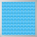 Bubbles Blue and Blue Print