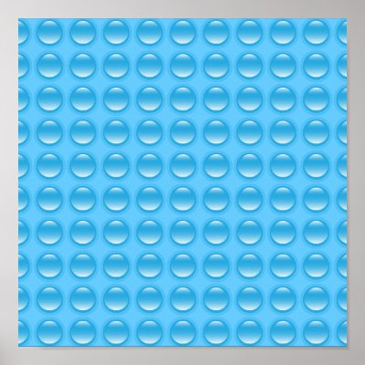 Bubbles Blue and Blue Print by tkdesign