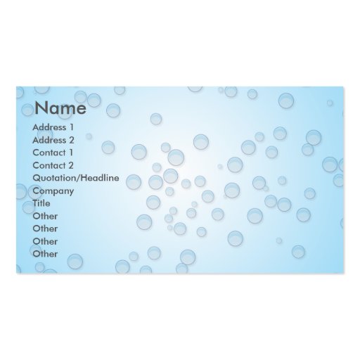Bubbles - Business Business Card Template