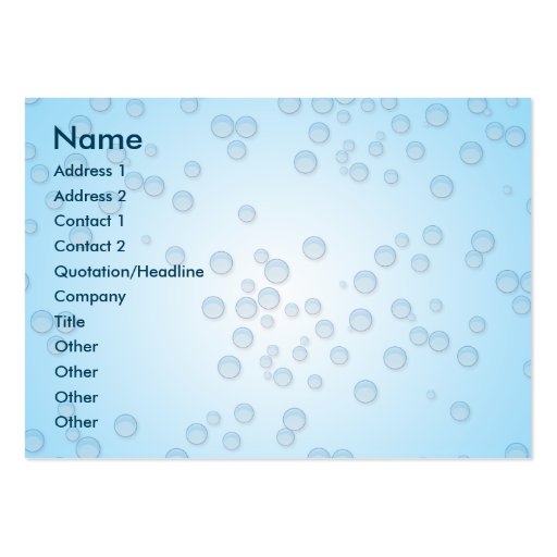 Bubbles Chubby Business Cards (front side)