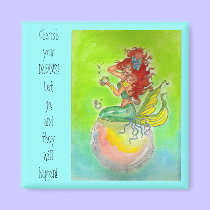 "Bubbles" Mermaid Magnet magnets