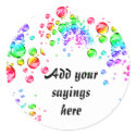 Bubbles of Joy_ Sticker by zazzlegirboy09 Bubbles of Joy_ Sticker