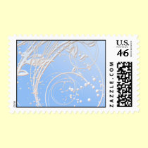 Bubbles on Blue postage
