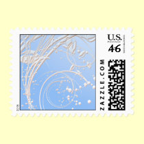 Bubbles on Blue postage