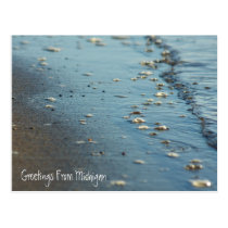 Bubbles on Lake Michigan Shoreline Beach Postcard postcards